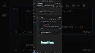 Recursive Functions in Python part 2 python programming coding pythonic pythoholic data [upl. by Batory300]