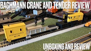 Unboxing amp Review Bachmann Crane and Tender Review HO 🏗️ [upl. by Nelubez]