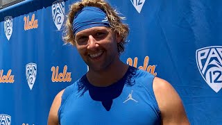 RB Colson Yankoff after UCLA’s 14th practice of fall camp 818 [upl. by Pennington]