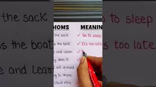 Idioms and its meaning basictoadvancespokenenglishcourse [upl. by Berliner125]