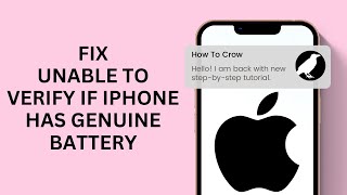 Unable to Verify This iPhone Has a Genuine Apple Battery  Fix [upl. by Atiekahs406]