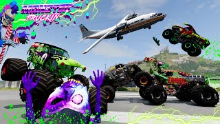 Monster Jam INSANE Racing Freestyle and High Speed Jumps 35  BeamNG Drive  Grave Digger [upl. by Veator994]