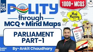 UPSC Polity Through MCQ  Polity Lecture 25 Parliament Part1  UPSC CSE StudyIQ [upl. by Mcmath]