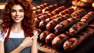 AUTHENTIC Skinless Sausages Recipe HOW to Make Skinless Sausage Cevapi [upl. by Ario]