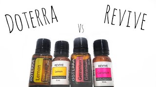 doTERRA vs REVIVE  Geranium amp Lemon Essential Oil Brand Comparison  SMELL COMPARISON [upl. by Veljkov]