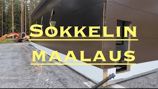 Sokkelin maalaus  Halliprojekti OSA 15 [upl. by Nairb]