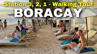 BORACAY STATION 3 2 1 FULL WALKING TOUR  Boracay Island Philippines 2024 [upl. by Leahcim]