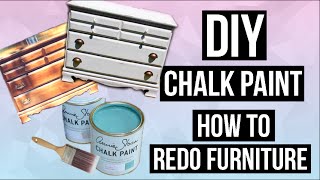 DIY Chalk Paint amp How to Paint and Distress Furniture  EASY amp CHEAP [upl. by Mosa831]