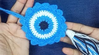 Protect yourself from buri nazar  evil eye  Crochet Bag Charm crochetABC [upl. by Yorztif]