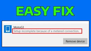 How To Fix Setup Incomplete Because of a Metered Connection Error in Windows 11 [upl. by Nnanerak]