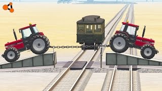 Beamng drive  Giant Chain vs Train crashes [upl. by Ransome]