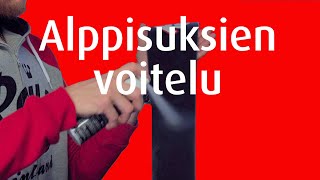 Alppisuksien voitelu nesteluistoilla [upl. by Bobbe561]