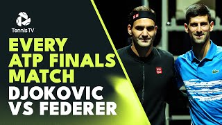 EVERY Novak Djokovic vs Roger Federer ATP Finals Match [upl. by Hewart461]