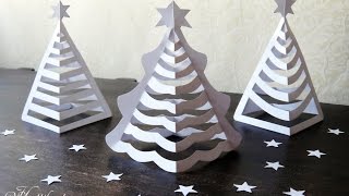 Hattifant  3D Paper Christmas Tree  3D Christmas Tree with Paper  includes FREE templates [upl. by Terina]