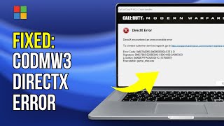Call of Duty Warzone quotDirectX Encountered An Unrecoverable Errorquot Fix [upl. by Kamillah280]