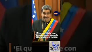 PRESIDENTE MADURO DE VENEZUELA AMENAZA AL PRESIDENTE ECUATORIANO DANIEL NOBOA AZIN [upl. by Fairweather]