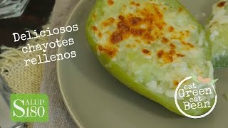 Deliciosos chayotes rellenos con queso  Receta de chayotes rellenos  Eat Green Eat bean [upl. by Ulphia]