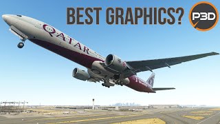 P3D V5 Amazing New Taxi2Gate Scenery  Parallel Takeoff  PMDG 777 Doha Departure [upl. by Leirda230]