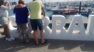 A walk around the sea front Town Beach and Harbour area Corralejo Fuerteventura February 2024 [upl. by Kamerman]