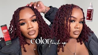 🍒 LOC TUTORIAL Red Loc Color Touch Up Using L’Oreal Hicolor amp Kiss Colors  IamJackieCymone [upl. by Hebner]