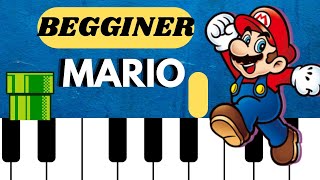 Mario Theme Song  EASY PIANO TUTORIAL [upl. by Alra401]