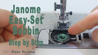 How to Load a Janome Easy Set Bobbin [upl. by Aiekahs670]