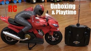 Kids Remote Control Toys Unboxing a Racing Motorcycle RC Toy with Maya and Baby Marxlen [upl. by Immak]