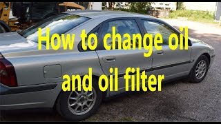 Volvo S80 S60 V40 S40 V70 hur man byter olja och oljefilter [upl. by Hosbein]