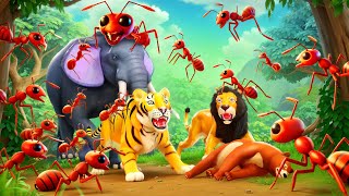 Red Ants vs Wild Animals Challenge Epic Animal Battles amp Survival Adventures [upl. by Ynnig]