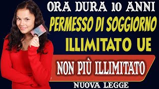 Permesso di soggiorno illimitato non più illimitato nuova legge  residence permit italy [upl. by Seeto964]