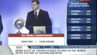 PDC World championship Draw 2009 [upl. by Annabela]