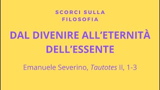 Emenuale Severino Dal divenire alleternità dellessente [upl. by Darelle]