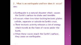 Sst  Ch 13 Natural Disasters Notes Class 5 [upl. by Eneles]