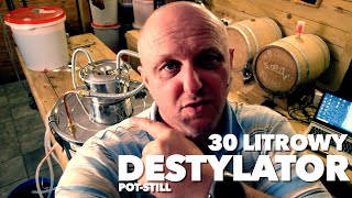 30L potstill DESTYLATOR i ZBIORNIK FERMENTACYJNY cleaning run oraz coś więcej  VEVOR [upl. by Shiff835]