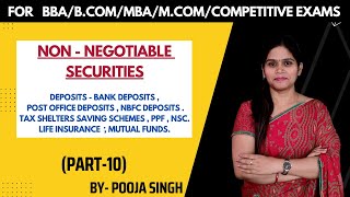 Non Negotiable Securities  Investment Alternatives  SAPM  Security Analysis  MBA  BBA  BCom [upl. by Kayla]