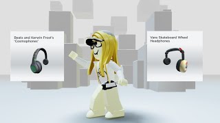 GET THESE 2 NEW FREE HEADPHONE IN ROBLOX 🥳🤩 2022 roblox robloxmemes [upl. by Aicilec747]