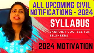 UPCOMING New CIVIL engg GOVERNMENT exams  Syllabus  SANPoint courses [upl. by Klaus]