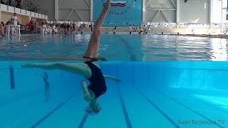 Synchronized Swimming Figures  Walkover Back [upl. by Nickola]