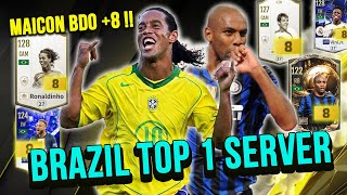 MAICON BDO 8 QUÁ BÁ ĐẠO CÙNG TEAM BRAZIL TOP 1 SERVER CÓ CẢ KAKA RONALDINHO ICON 8  FC ONLINE [upl. by Mallissa]