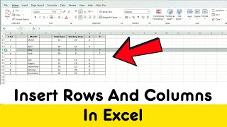 How To Insert Rows And Columns In Excel 2024 Step By Step Guide [upl. by Chenay]