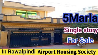 Single Storey 5Marla House For Sale In Rawalpindi [upl. by Nnaira18]