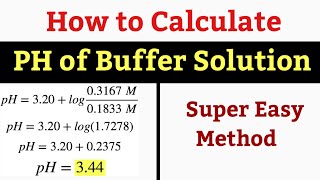 How to Calculate PH of Buffer Solution [upl. by Emorej]