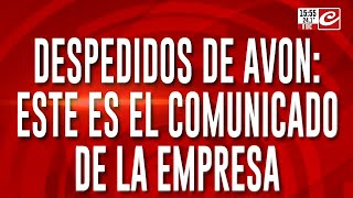 Despedidos de Avon este es el comunicado de la empresa [upl. by Kemppe754]