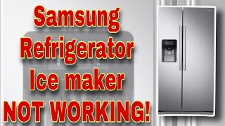 How to Fix Samsung Refrigerator Not Making Any Ice  Model Number RS25J500DSRAA [upl. by Nnayhs]