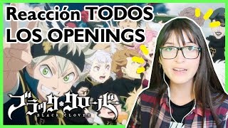 TODOS los OPENING DE BLACK CLOVER REACCIÓN [upl. by Laise]