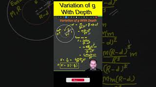 Variation of g with Depth Derivation physics neet cbse jee class11 [upl. by Paulita34]