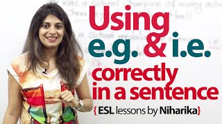 Using abbreviations ie and eg correctly in a sentence  English Grammar Lesson [upl. by Carlisle]