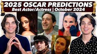 2025 Oscar Predictions  Lead Actors  October 2024 [upl. by Yllime728]