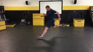 Split Step With Diagonal Single Leg Landing [upl. by Llerrah]