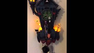 Bradford Exchange quotNightmare Before Christmasquot Cuckoo clock chiming [upl. by Haran]